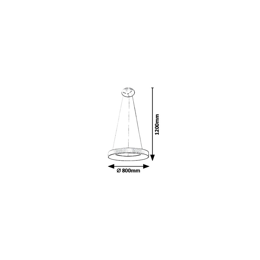 Rabalux - LED ljuskrona med textilsladd CARMELLA LED/80W/230V diameter 80 cm