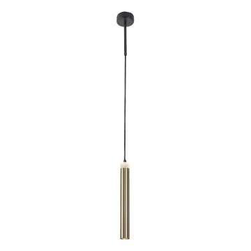 Rabalux - LED ljuskrona med textilsladd LED/10W/230V 4000K svart/guld