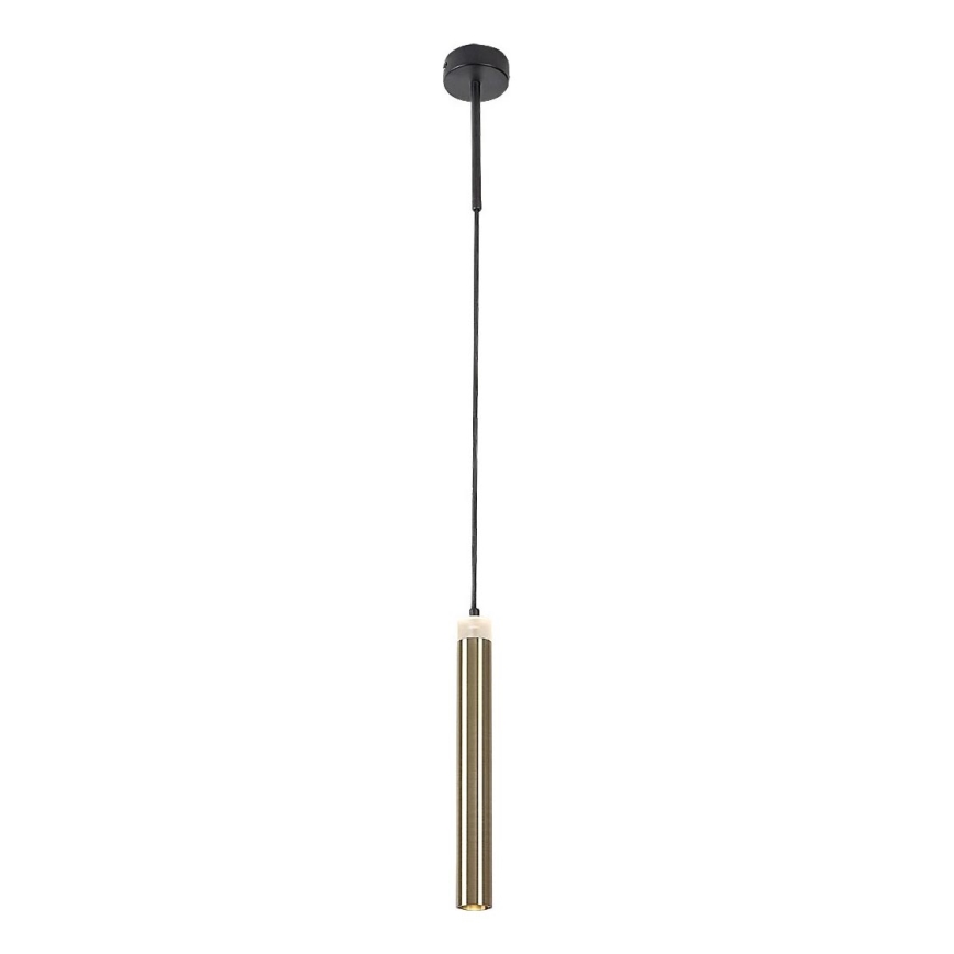 Rabalux - LED ljuskrona med textilsladd LED/10W/230V 4000K svart/guld