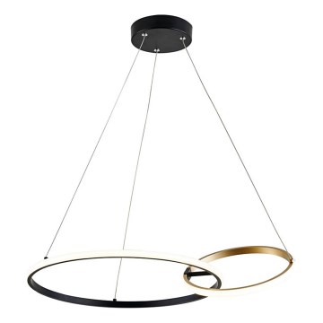 Rabalux - LED ljuskrona med textilsladd LED/36W/230V svart/guld