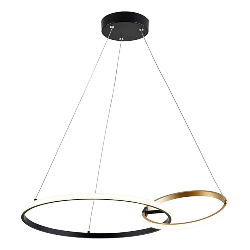 Rabalux - LED ljuskrona med textilsladd LED/36W/230V svart/guld