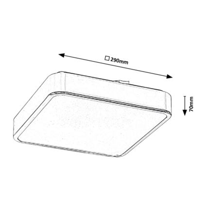 Rabalux - LED RGB Dimbar Badrumsbelysning tak LED/22W/230V IP44 + Fjärrstyrd