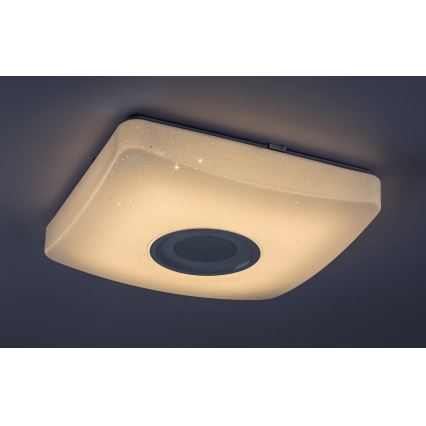 Rabalux - LED RGB Dimbar Takbelysning med högtalare LED/18W/230V + Fjärrstyrd