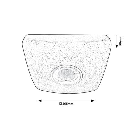 Rabalux - LED RGB Dimbar Takbelysning med högtalare LED/18W/230V + Fjärrstyrd