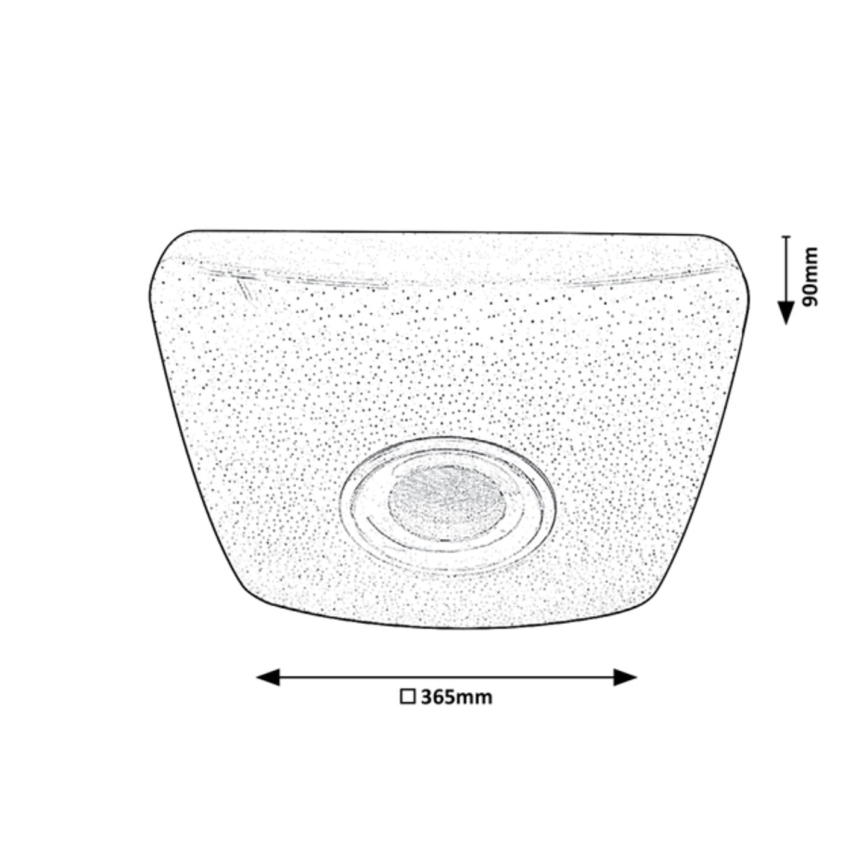 Rabalux - LED RGB Dimbar Takbelysning med högtalare LED/18W/230V + Fjärrstyrd
