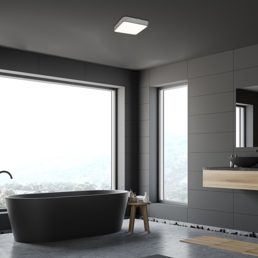 Rabalux - LED RGB dimbar badrumstaklampa LED/22W/230V 3000-6000K IP44 + fjärrkontroll 29x29 cm