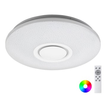 Rabalux - LED RGB dimmbar taklampa med högtalare LED/24W/230V Wi-Fi Tuya + fjärrkontroll Ø 40 cm
