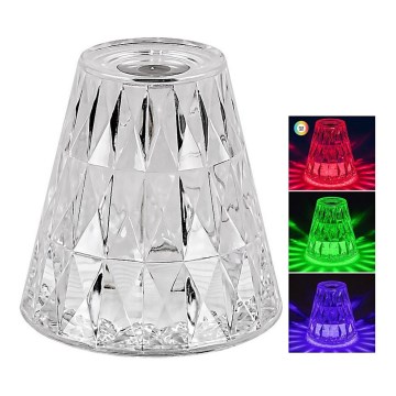 Rabalux - LED RGB Ljusreglerad uppladdningsbar bordslampa LED/2W/5V 3000K