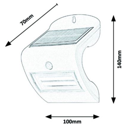 Rabalux - LED solcell väggbelysning med sensor IP44 1200 mAh