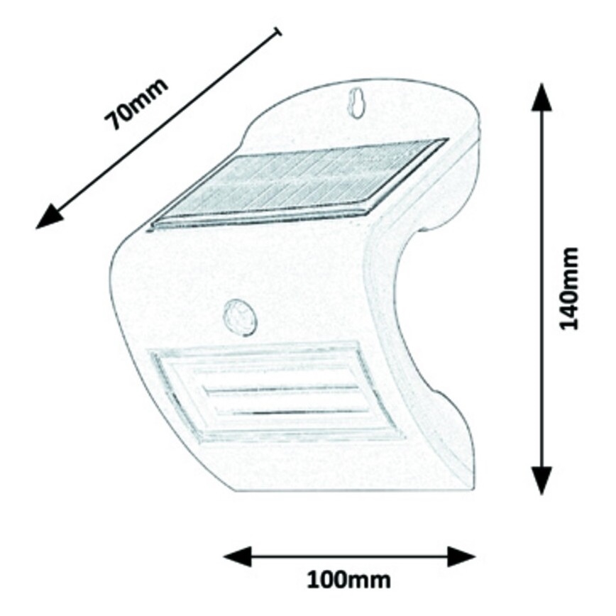 Rabalux - LED solcell väggbelysning med sensor IP44 1200 mAh