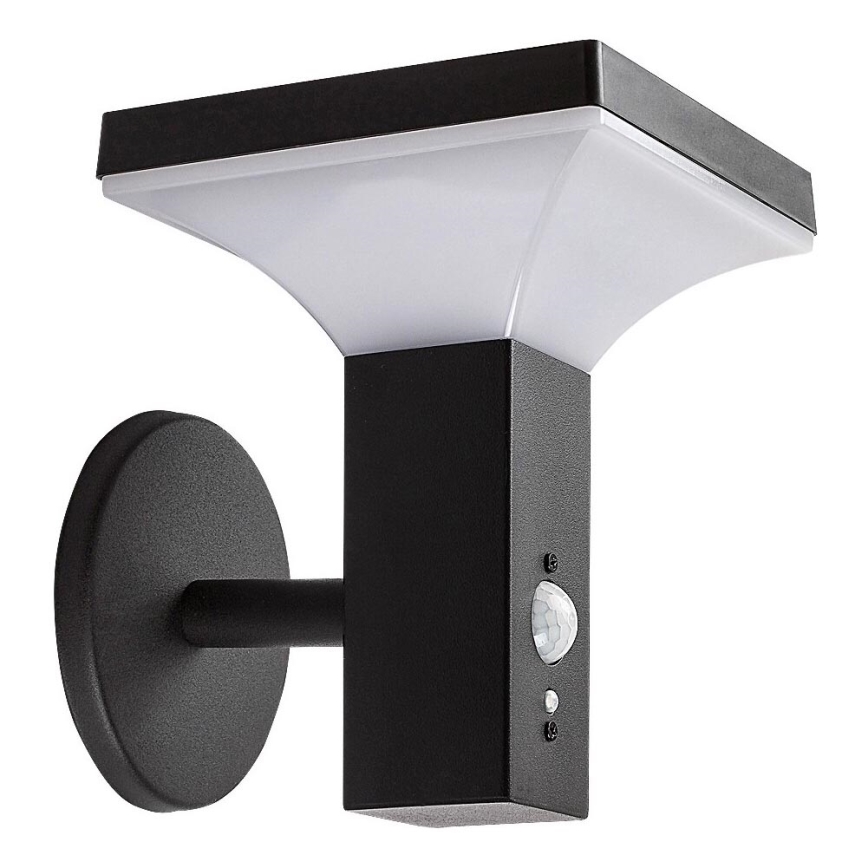 Rabalux - LED solcell väggbelysning med sensor LED/4W/230V IP44 svart 2200 mAh