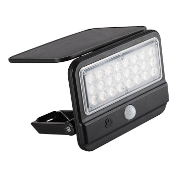 Rabalux - LED solcell väggbelysning med sensor LED/7W/3,7V IP54 svart