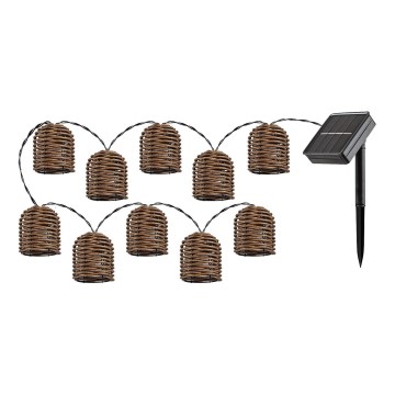 Rabalux - LED solcellsljusslinga 10xLED/0,6W/1,2V 5 m IP44