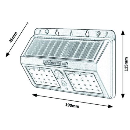Rabalux – LED SolVägglampabelysning med sensor IP44