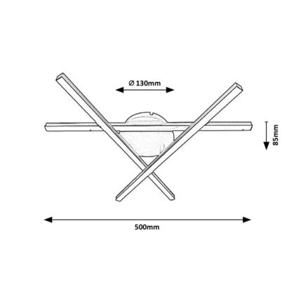 Rabalux - LED Takbelysning 3xLED/25W/230V