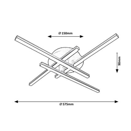 Rabalux - LED Takbelysning 4xLED/25W/230V