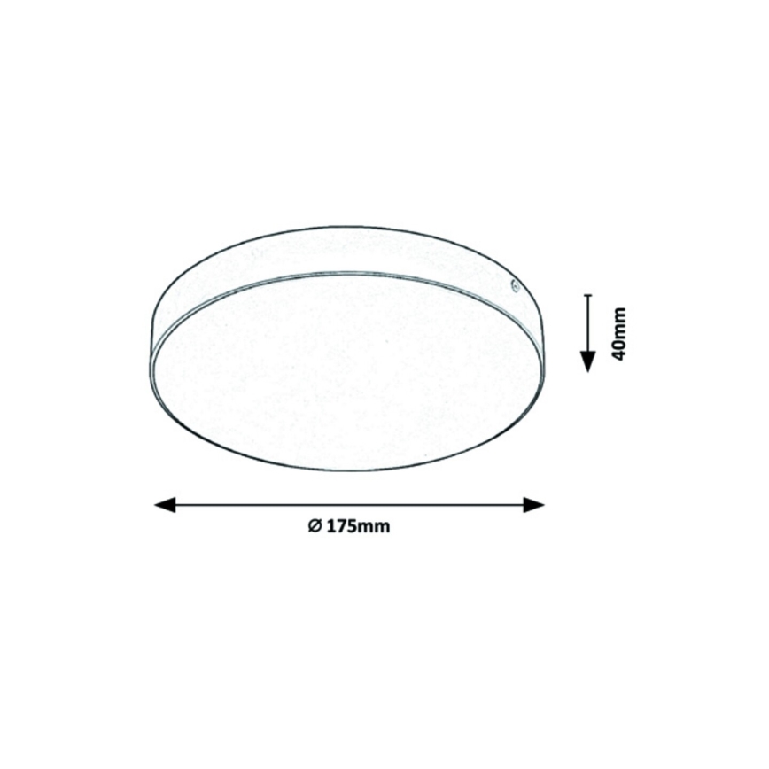 Rabalux - LED Takbelysning LED/18W/230V 3000-6000K IP44 svart
