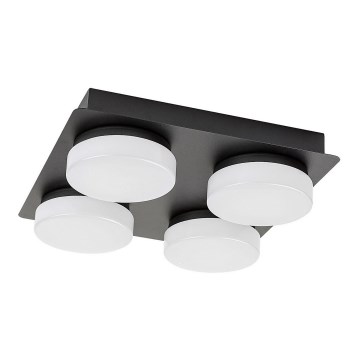 Rabalux - LED taklampa för badrum 4xLED/5,2W/230V IP44 svart