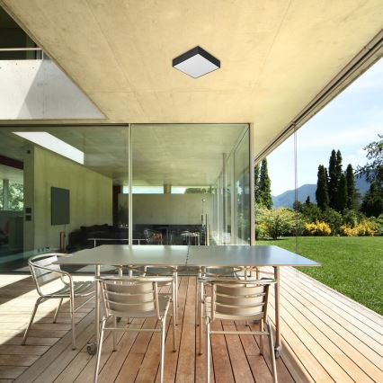 Rabalux - LED taklampa LED/18W/230V 3000-6000K IP44 svart 17,5x17,5 cm