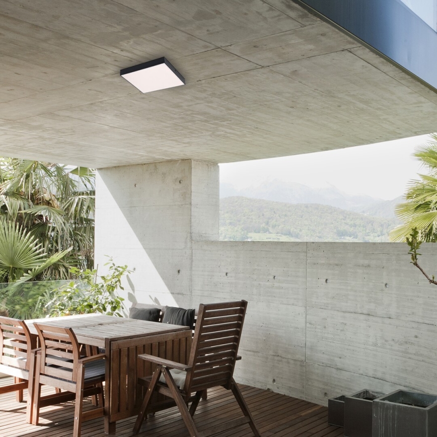 Rabalux - LED taklampa LED/24W/230V 2800-6000K IP44 svart 30x30 cm