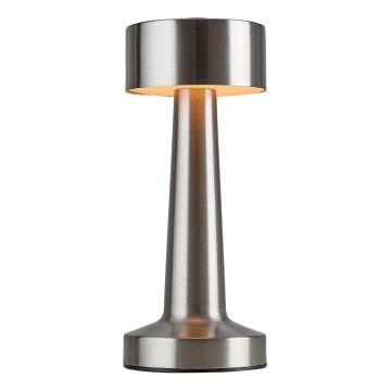 Rabalux - LED Uppladdningsbar touchbordsljuslampa LED/2,7W/5V 1200mAh 3000/4000/6000K matt krom