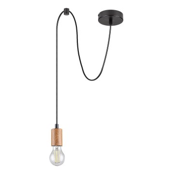 Rabalux - Ljuskrona med textilsladd 1xE27/60W/230V bok