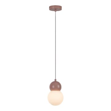 Rabalux - Ljuskrona med textilsladd 1xG9/38W/230V rosa
