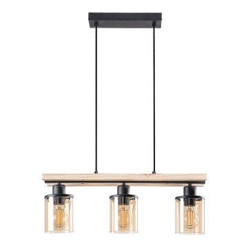Rabalux - Ljuskrona med textilsladd 3xE27/25W/230V tall