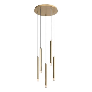 Rabalux - Ljuskrona med textilsladd 5xG9/5W/230V guld