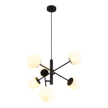 Rabalux - Ljuskrona med textilsladd 6xE14/20W/230V