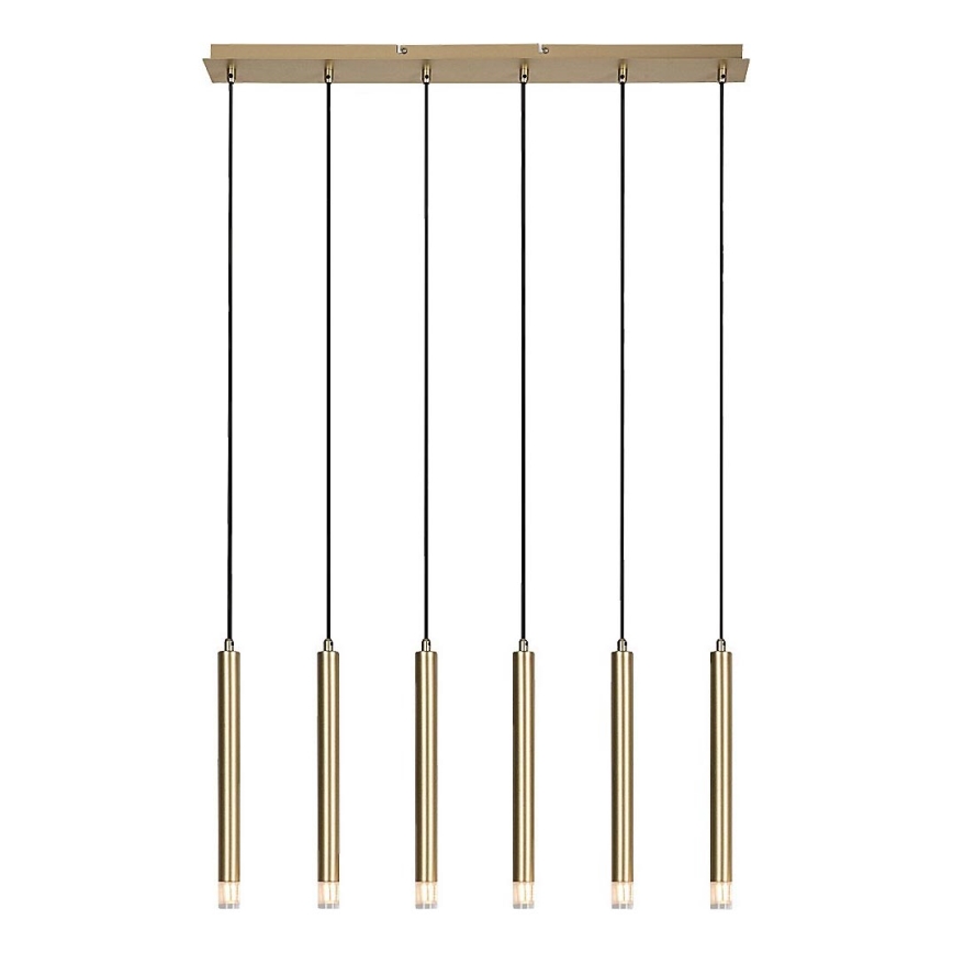 Rabalux - Ljuskrona med textilsladd 6xG9/5W/230V guld