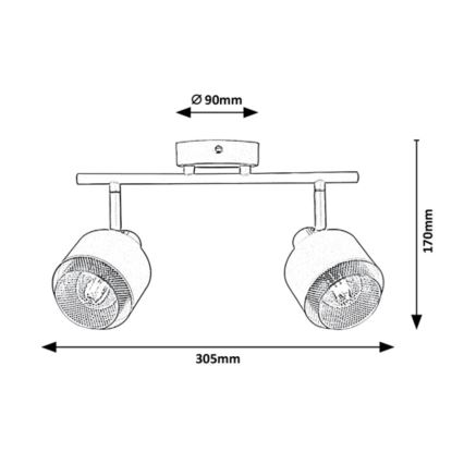 Rabalux - Spotlight 2xE14/40W/230V