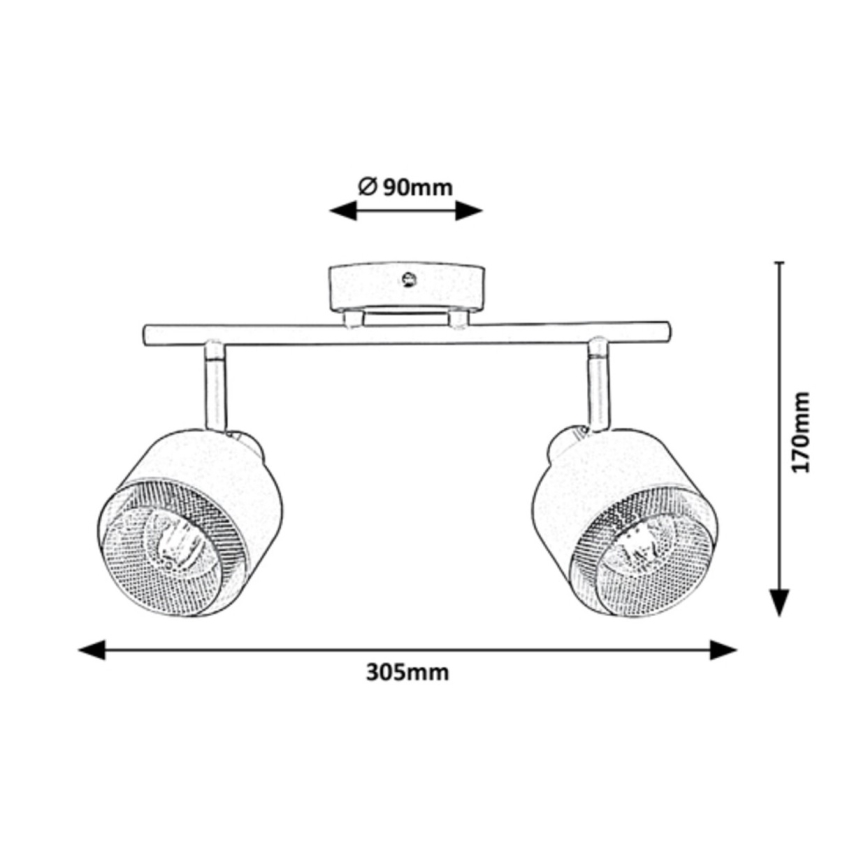 Rabalux - Spotlight 2xE14/40W/230V