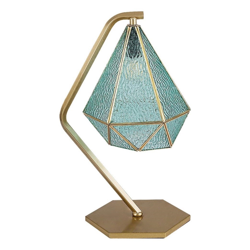 Rabalux - Tiffany färgat glas bordslampa 1xE14/40W/230V guld/blå
