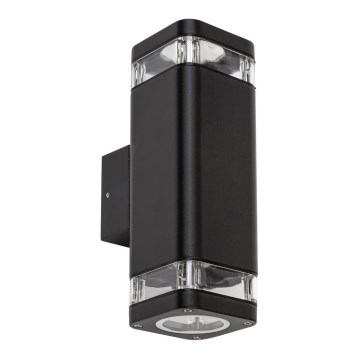 Rabalux - Utomhus Väggbelysning 2xGU10/25W/230V IP44 svart