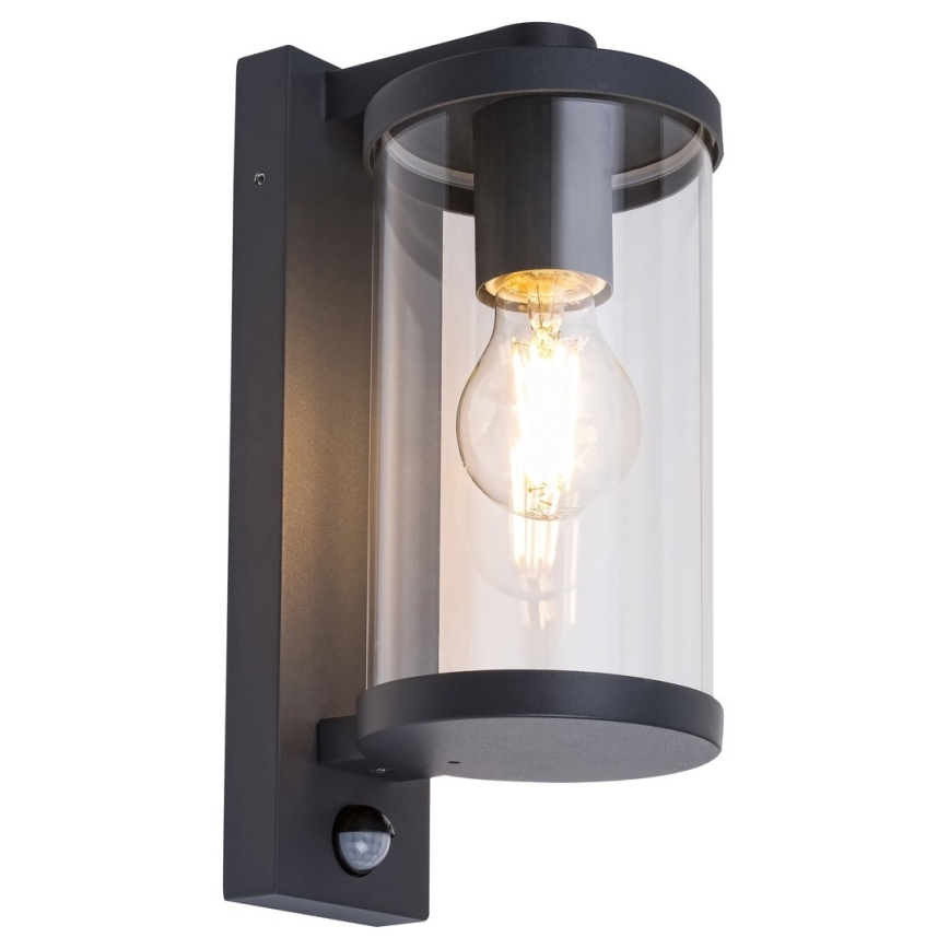Rabalux – Utomhus Väggbelysning med sensor 1×E27/60W/230V IP44