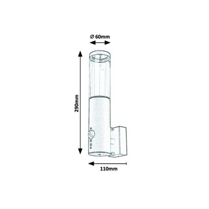 Rabalux – Utomhus Väggbelysning med sensor 1×GU10/7W/230V IP44