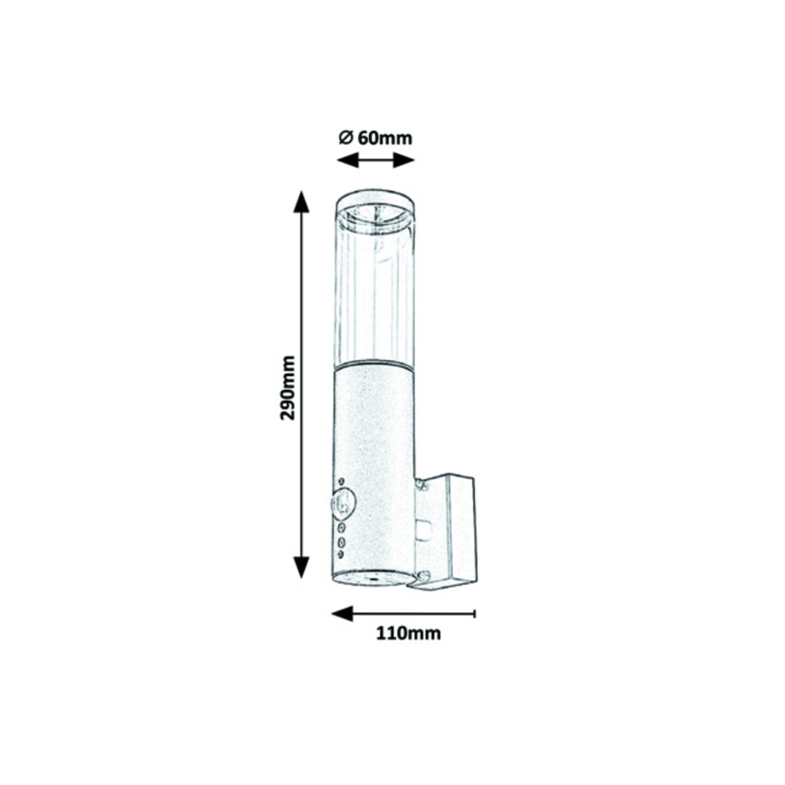 Rabalux – Utomhus Väggbelysning med sensor 1×GU10/7W/230V IP44