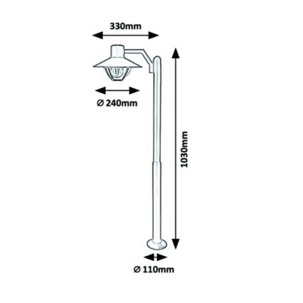 Rabalux - Utomhuslampa 1xE27/10W/230V IP44