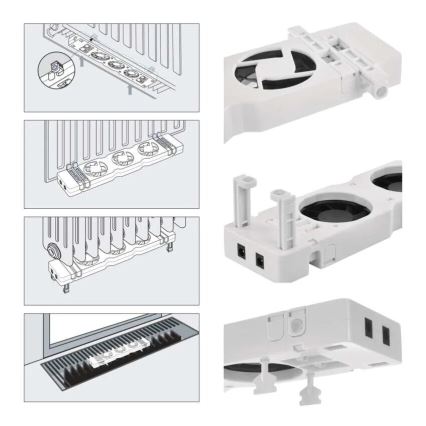 Radiatorfläktar 5/230V vit