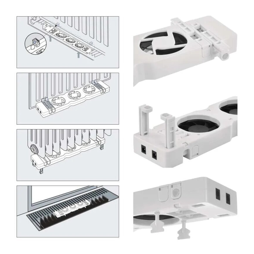 Radiatorfläktar 5/230V vit