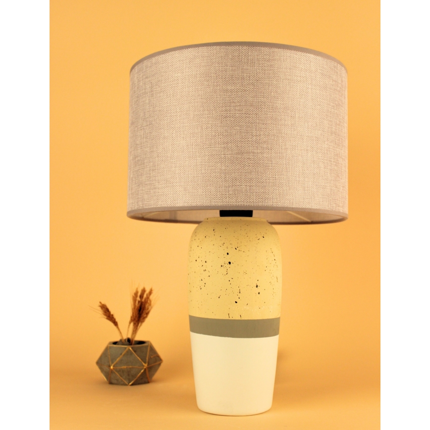 RAMZES bordlampa 1xE27/40W/230V beige/gul