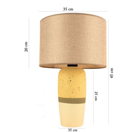 RAMZES bordlampa 1xE27/40W/230V beige/gul