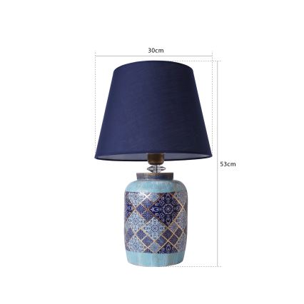 RAMZES bordlampa 1xE27/40W/230V blå