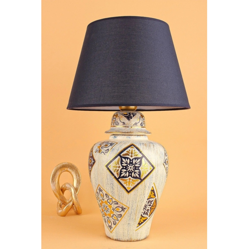 RAMZES Bordlampe 1xE27/40W/230V blå/beige
