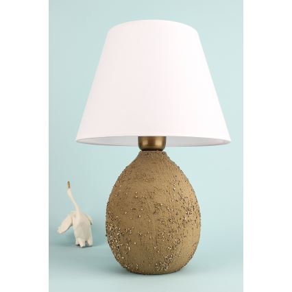 RAMZES bordlampe 1xE27/40W/230V hvid/brun