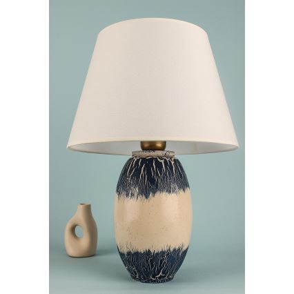 RAMZES Bordslampa 1xE27/40W/230V beige/blå