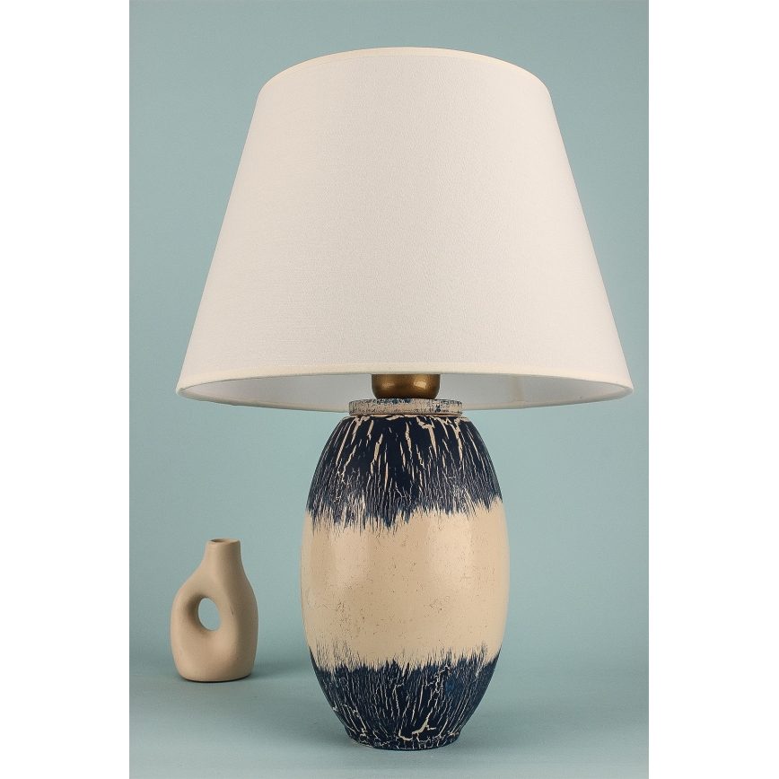 RAMZES Bordslampa 1xE27/40W/230V beige/blå