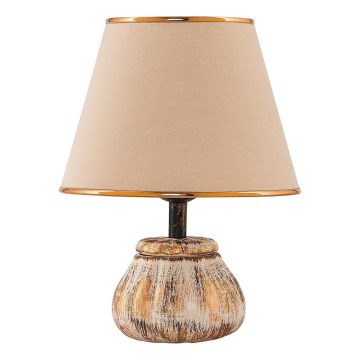 RAMZES bordslampa 1xE27/40W/230V crème/guld
