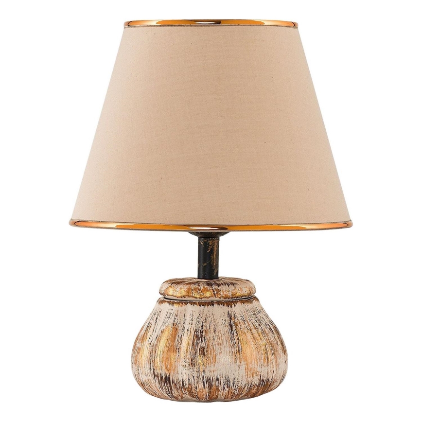 RAMZES bordslampa 1xE27/40W/230V crème/guld
